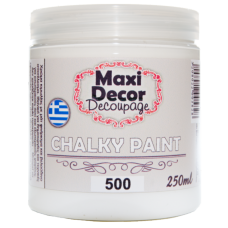 Χρώμα Κιμωλίας 250ml Maxi Decor Chalky 500 Λευκό_CH500250